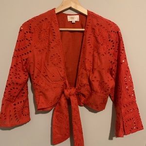 BeachRiot tie front top